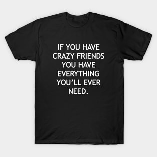 If you have crazy friends you have everything you’ll ever need T-Shirt